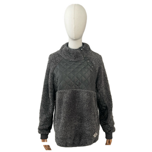 Simply Southern Simply Soft Sherpa Pullover Gray Fleece Jacket Size M